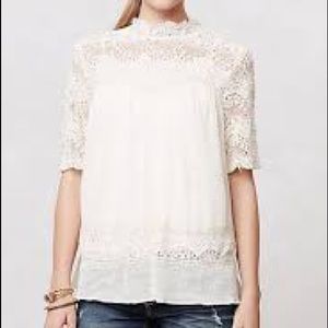 NWOT Anthropologie Meadow Rue Cassis Peasant Top - Size M